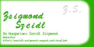 zsigmond szeidl business card